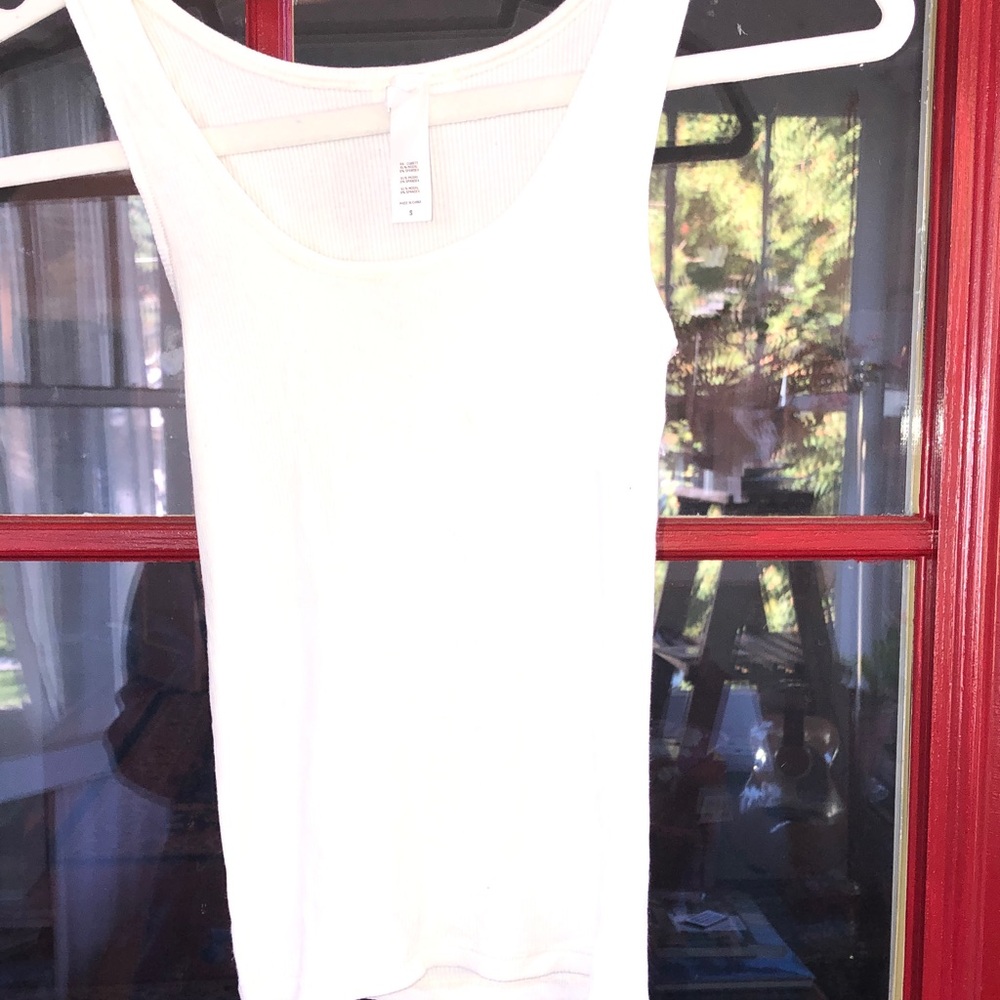 SKIMS Cream Ribbed Tank Top